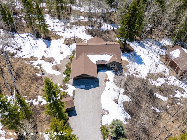 332 N Forest Dr, Star Valley Ranch, WY 83127 - view of snowy aerial view