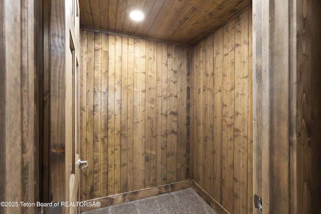 332 N Forest Dr, Star Valley Ranch, WY 83127 - spare room featuring wood walls and wooden ceiling