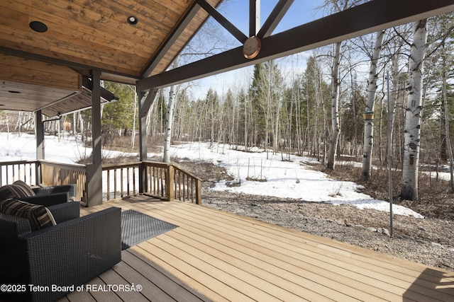 332 N Forest Dr, Star Valley Ranch, WY 83127 - view of snow covered deck