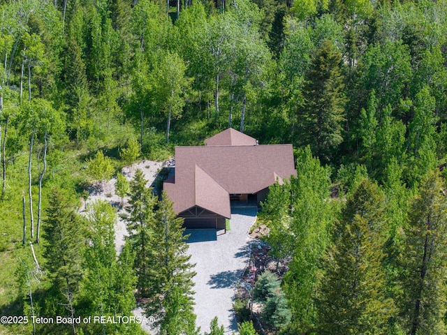 332 N Forest Dr, Star Valley Ranch, WY 83127 - view from above of property with a forest