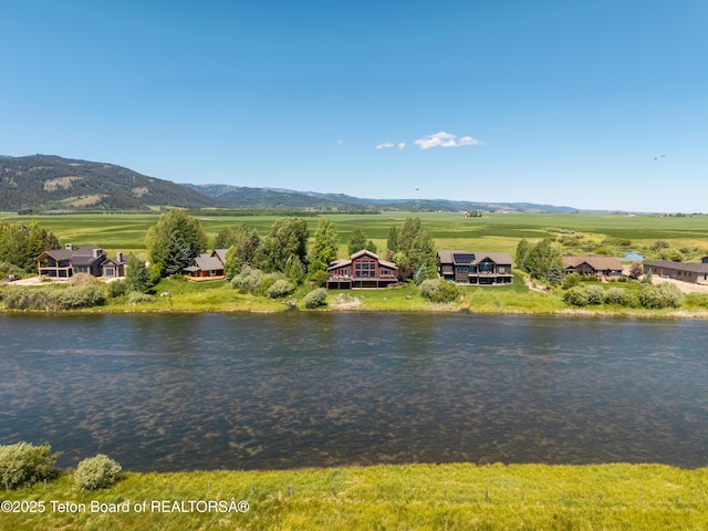 4053 S Adams Rd, Driggs, ID 83422 - water view featuring a mountain backdrop