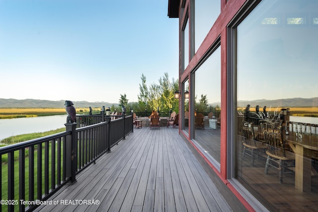 4053 S Adams Rd, Driggs, ID 83422 - deck featuring a water and mountain view