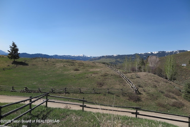 1710 E Porcupine Rd, Jackson, WY 83001 - mountain view with rural landscape and agricultural land