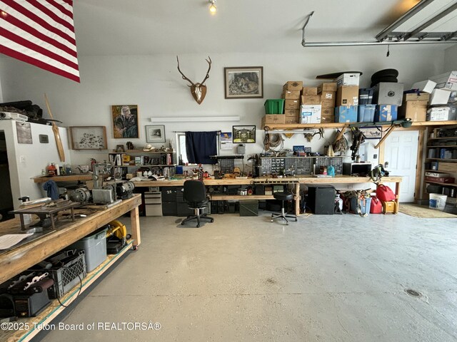 125 Wagon Rut Ln, Auburn, WY 83111 - garage featuring a workshop area