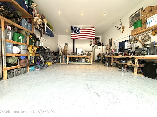 125 Wagon Rut Ln, Auburn, WY 83111 - garage with a workshop area