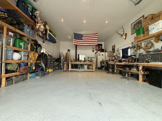 125 Wagon Rut Ln, Auburn, WY 83111 - garage with a workshop area