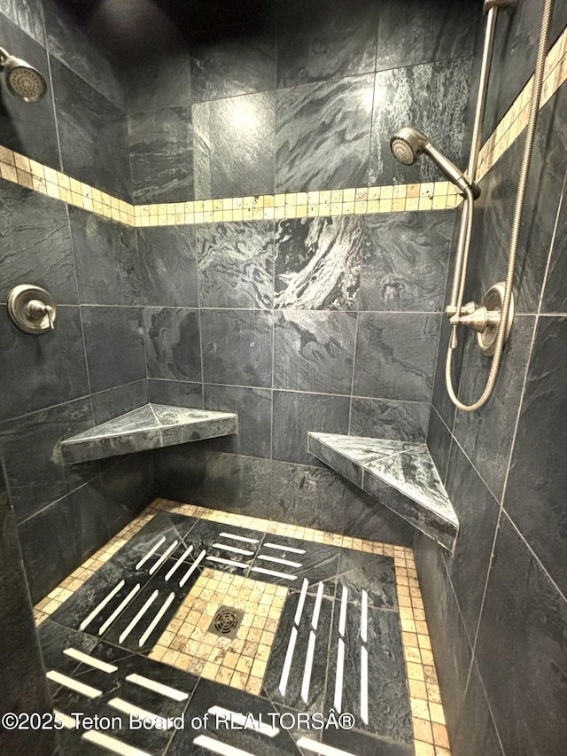 125 Wagon Rut Ln, Auburn, WY 83111 - bathroom with a tile shower