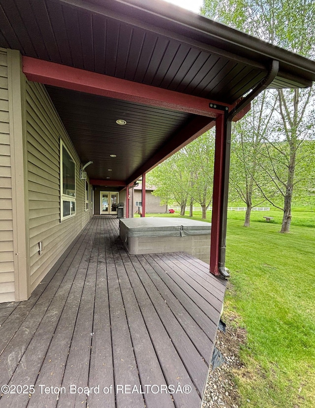125 Wagon Rut Ln, Auburn, WY 83111 - deck with a lawn
