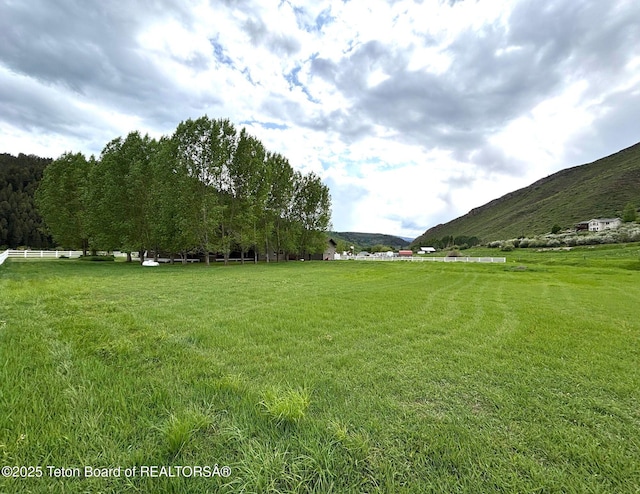 125 Wagon Rut Ln, Auburn, WY 83111 - view of home's community with a rural view, a mountain view, and a yard