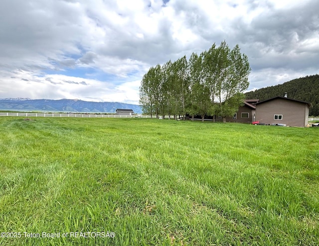 125 Wagon Rut Ln, Auburn, WY 83111 - view of yard with a mountain view and a view of countryside
