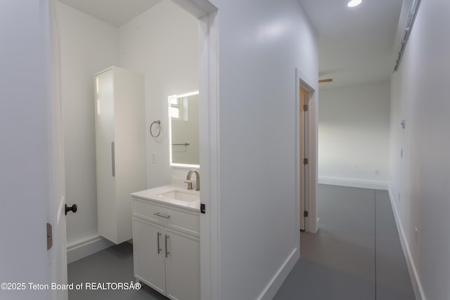 969 Caribou Peak Loop, Etna, WY 83118 - bathroom featuring vanity and baseboards