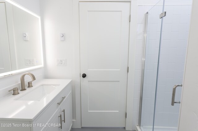 969 Caribou Peak Loop, Etna, WY 83118 - full bathroom with vanity and a stall shower