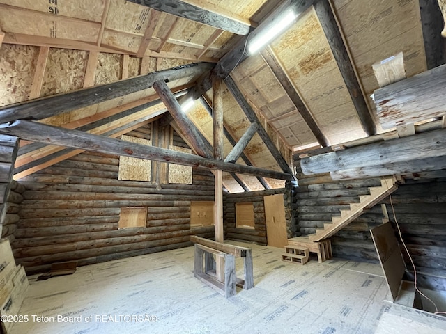 777 Richardson Creek Rd, Afton, WY 83110 - attic with an upstairs landing