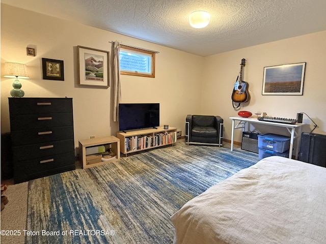 335 E Hansen Ave, Jackson, WY 83001 - bedroom with a textured ceiling