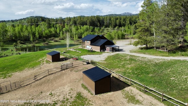 800 Dell Crk, Alpine, WY 83128 - aerial view of sparsely populated area featuring a heavily wooded area and a water and mountain view
