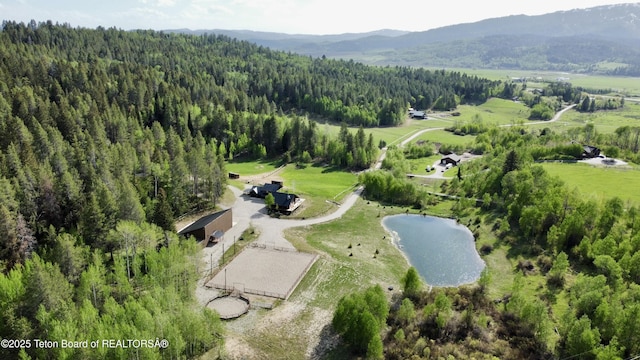 800 Dell Crk, Alpine, WY 83128 - view of property location with a heavily wooded area and a water and mountain view