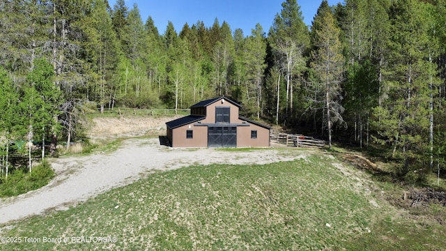 800 Dell Crk, Alpine, WY 83128 - view of barn with a wooded view