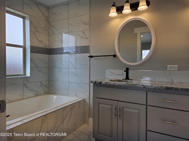 532 Palisade Trl, Driggs, ID 83422 - bathroom with vanity and marble finish floor