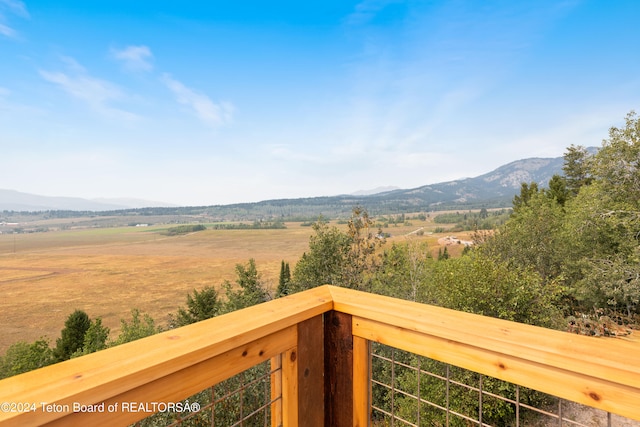 property view of mountains featuring a rural view