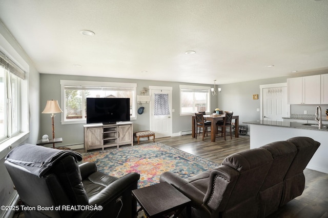 811 Jade St, Pinedale, WY 82941 - living room with wood finished floors, baseboards, and recessed lighting