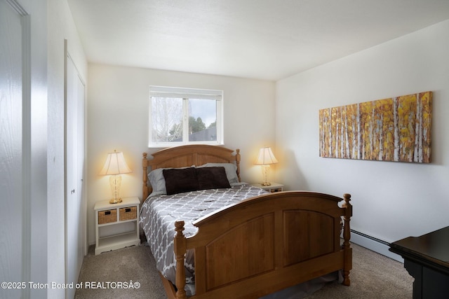 811 Jade St, Pinedale, WY 82941 - bedroom with carpet flooring and a baseboard heating unit