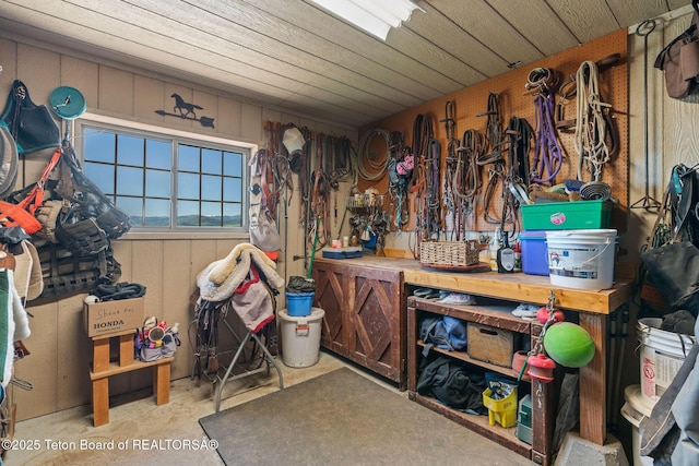86 Hawks Rest Rd, Etna, WY 83118 - miscellaneous room with a workshop area and concrete floors