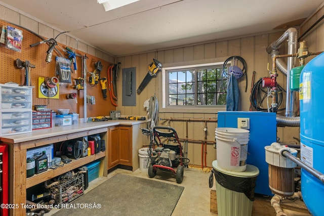 86 Hawks Rest Rd, Etna, WY 83118 - misc room with a workshop area, electric panel, and concrete flooring