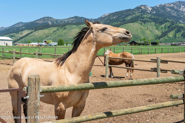 86 Hawks Rest Rd, Etna, WY 83118 - horse barn featuring a mountain view and a view of rural / pastoral area