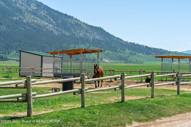 86 Hawks Rest Rd, Etna, WY 83118 - view of mountain background featuring rural landscape, agricultural land, and a heavily wooded area