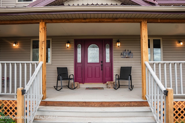 4 Beaver Ridge Rd, Daniel, WY 83115 - property entrance featuring a porch