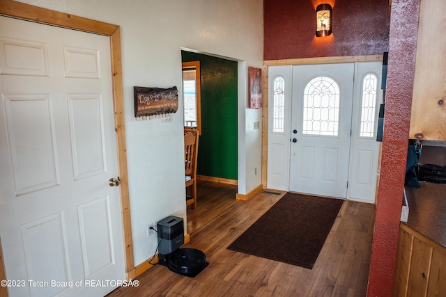 4 Beaver Ridge Rd, Daniel, WY 83115 - foyer entrance with baseboards, wood finished floors, and a wealth of natural light