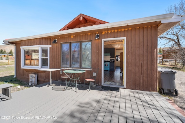 611 W Ramshorn St, Dubois, WY 82513 - view of wooden deck