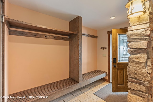 7250 N Rachel Way Unit 6, Teton Village, WY 83025 - mudroom with light tile patterned flooring and recessed lighting