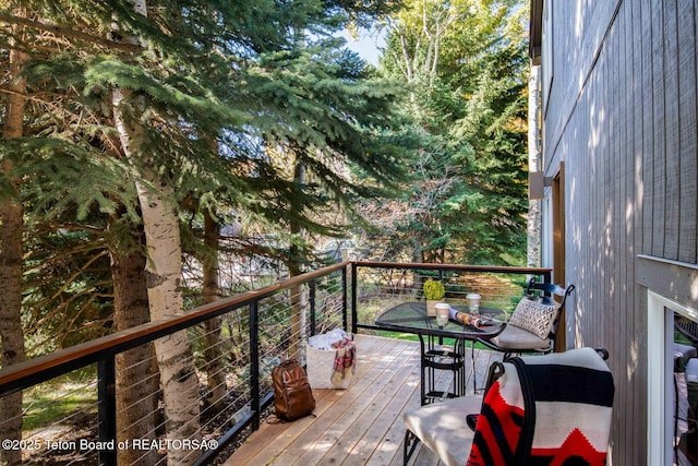 7250 N Rachel Way Unit 6, Teton Village, WY 83025 - view of wooden deck