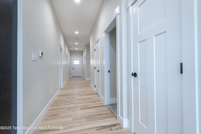 4444 Tails Down Rd, Tetonia, ID 83452 - hallway featuring light wood-type flooring, recessed lighting, and baseboards