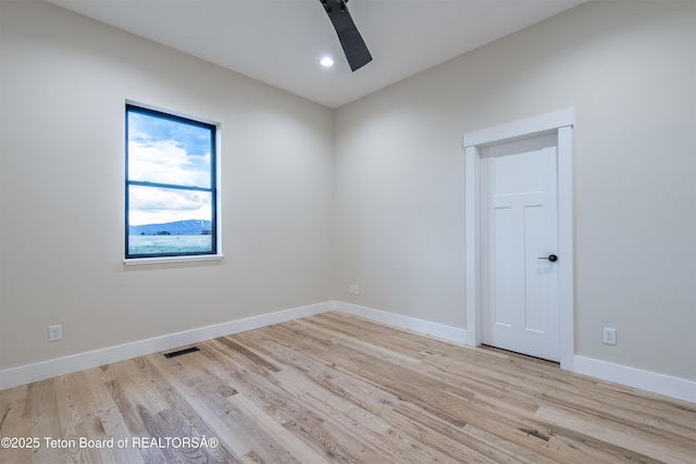 4444 Tails Down Rd, Tetonia, ID 83452 - spare room with wood finished floors, ceiling fan, baseboards, and recessed lighting