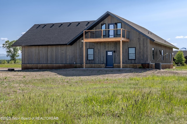 4444 Tails Down Rd, Tetonia, ID 83452 - rear view of house featuring a balcony