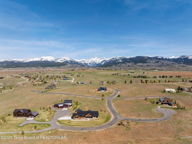 1404 Canyon Sunrise, Driggs, ID 83422 - aerial view of property's location featuring rural landscape and mountains
