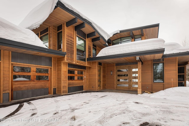 exterior space with french doors