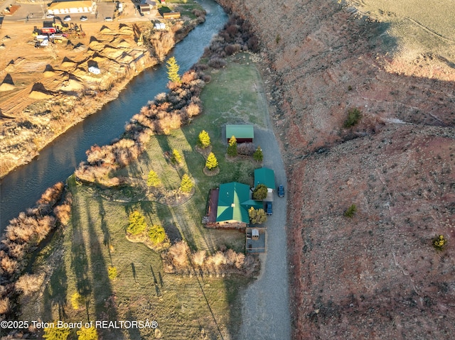 9 Warm Springs Rd, Dubois, WY 82513 - bird's eye view with a water view
