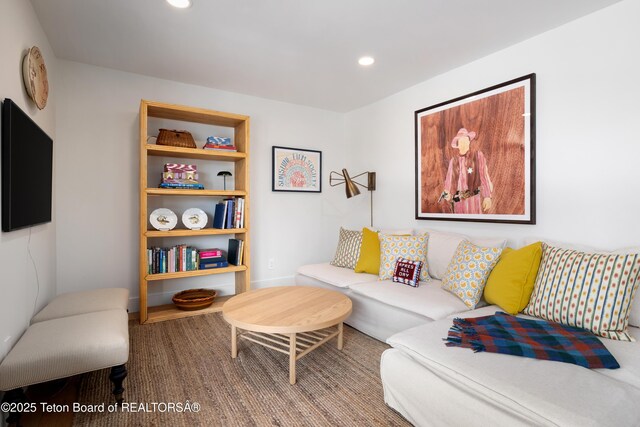 735 Snow King Dr, Jackson, WY 83001 - living room featuring recessed lighting and baseboards