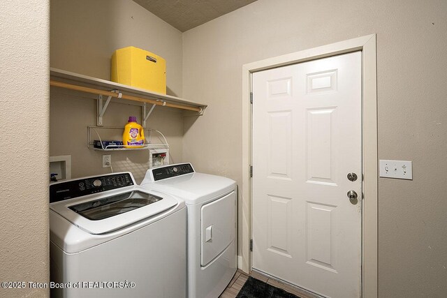 350 Little Greys Loop, Etna, WY 83118 - clothes washing area featuring washer and dryer