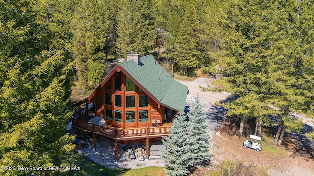109 Redwood Rd, Star Valley Ranch, WY 83127 - view from above of property featuring a heavily wooded area