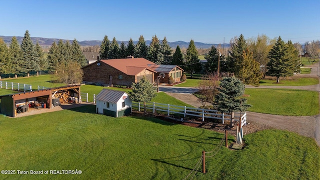 823 Allred Rd, Afton, WY 83110 - aerial view of property and surrounding area featuring a mountainous background