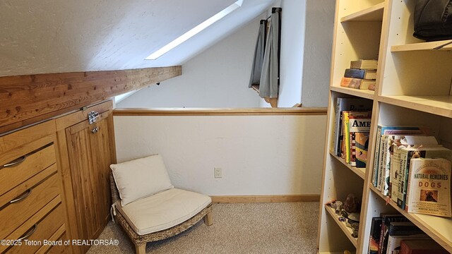 2435 Steelhead Dr, Tetonia, ID 83452 - sitting room featuring lofted ceiling and carpet flooring