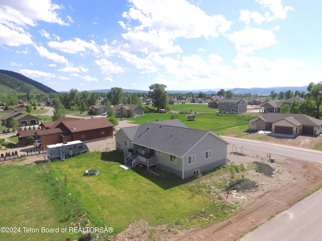 543 Rockbridge Dr, Afton, WY 83110 - aerial perspective of suburban area featuring a mountain backdrop