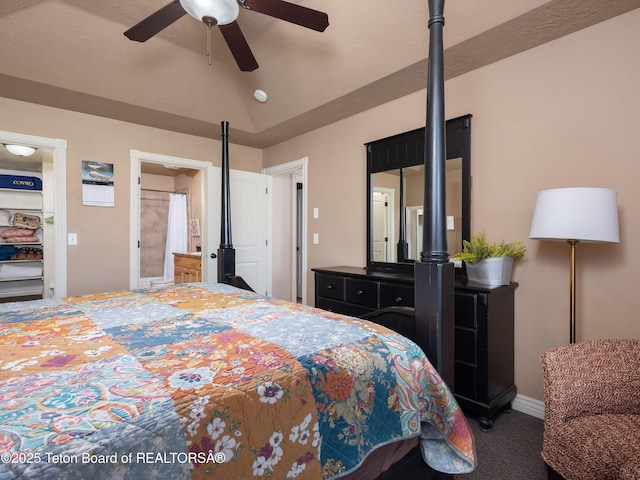 525 Booshway St, Driggs, ID 83422 - carpeted bedroom featuring connected bathroom and ceiling fan