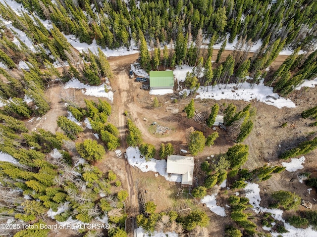 2 Porcupine Cir, Dubois, WY 82513 - aerial view of property and surrounding area with rural landscape
