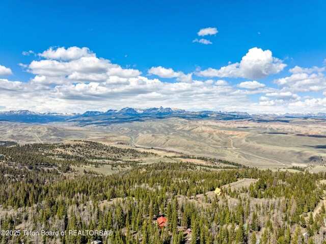2 Porcupine Cir, Dubois, WY 82513 - drone / aerial view of a mountainous background and a forest