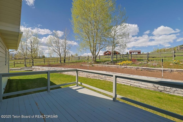 51 Buckaroo Cir, Etna, WY 83118 - wooden deck featuring a rural view